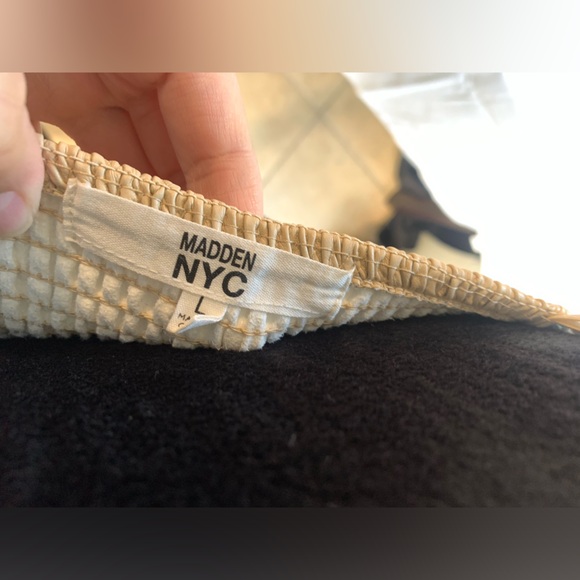 Madden NYC Beige faux leather Corset top and pant set - Picture 13 of 16